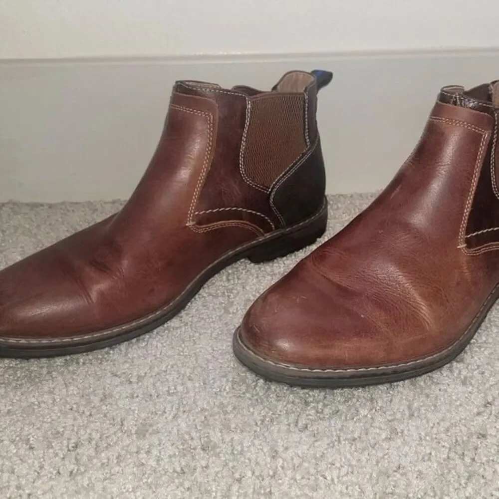 Nunn Bush Men's Fuse Plain Toe Chelsea Boot (Size 9)